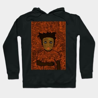 3 NFT - Doodle Delight: Male Character with Dark Tones and Expressive Eyes Hoodie